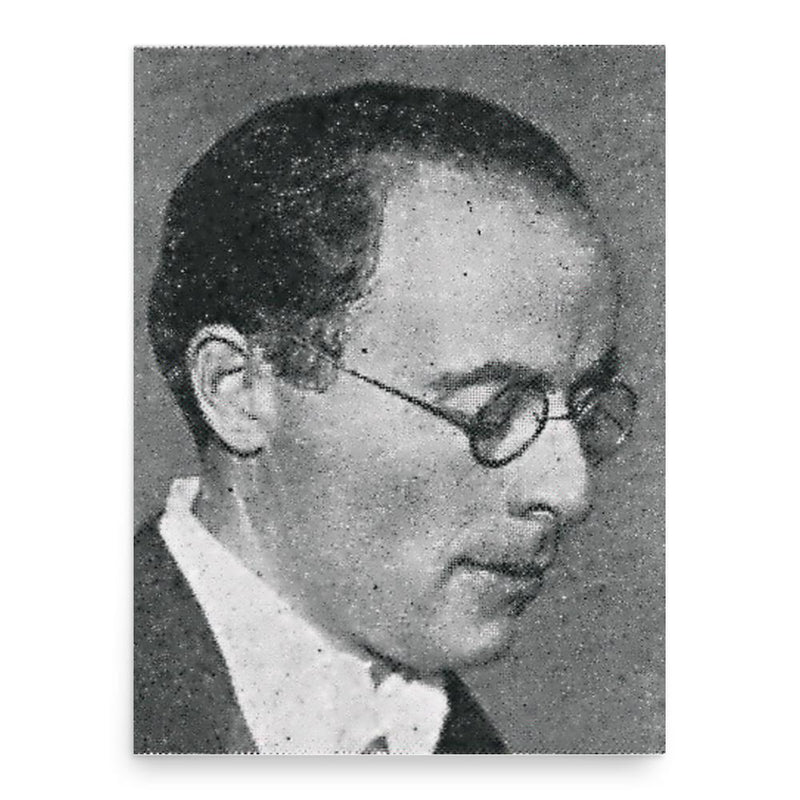 Emanuel Feuermann poster print, in size 18x24 inches.