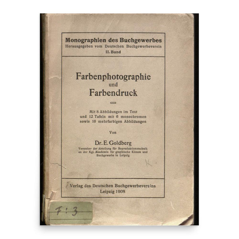 Emanuel Goldberg poster print, in size 18x24 inches.