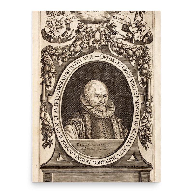 Emanuel van Meteren poster print, in size 18x24 inches.