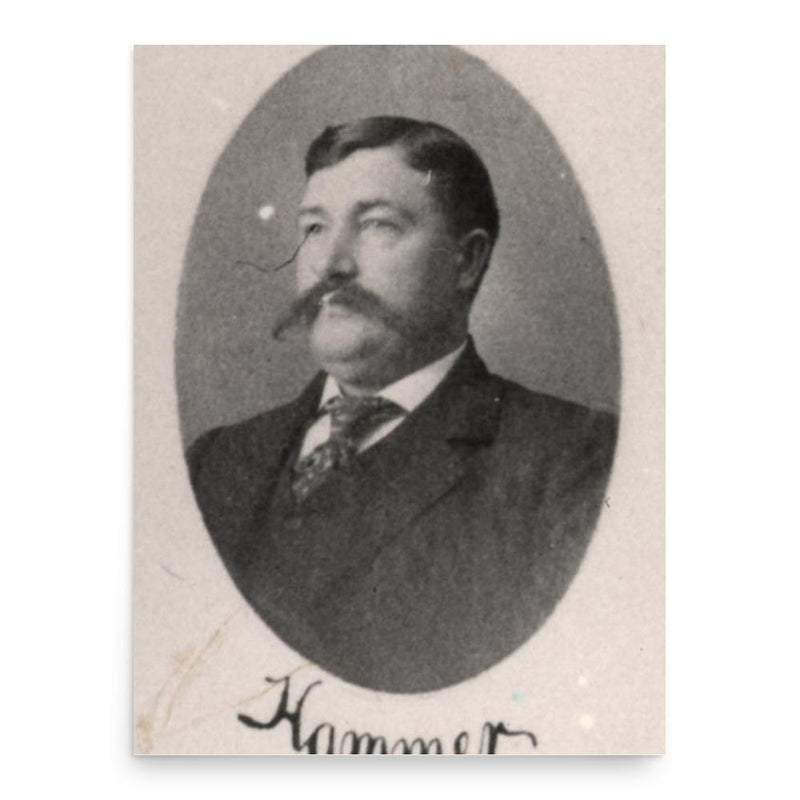 Emerson Hammer poster print, in size 18x24 inches.