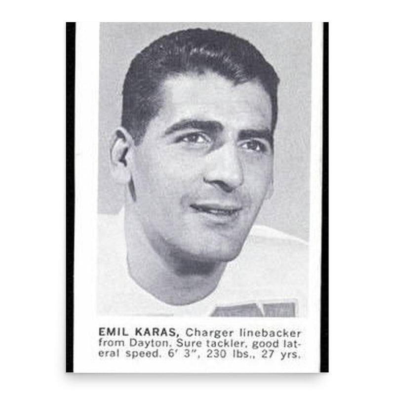 Emil Karas poster print, in size 18x24 inches.