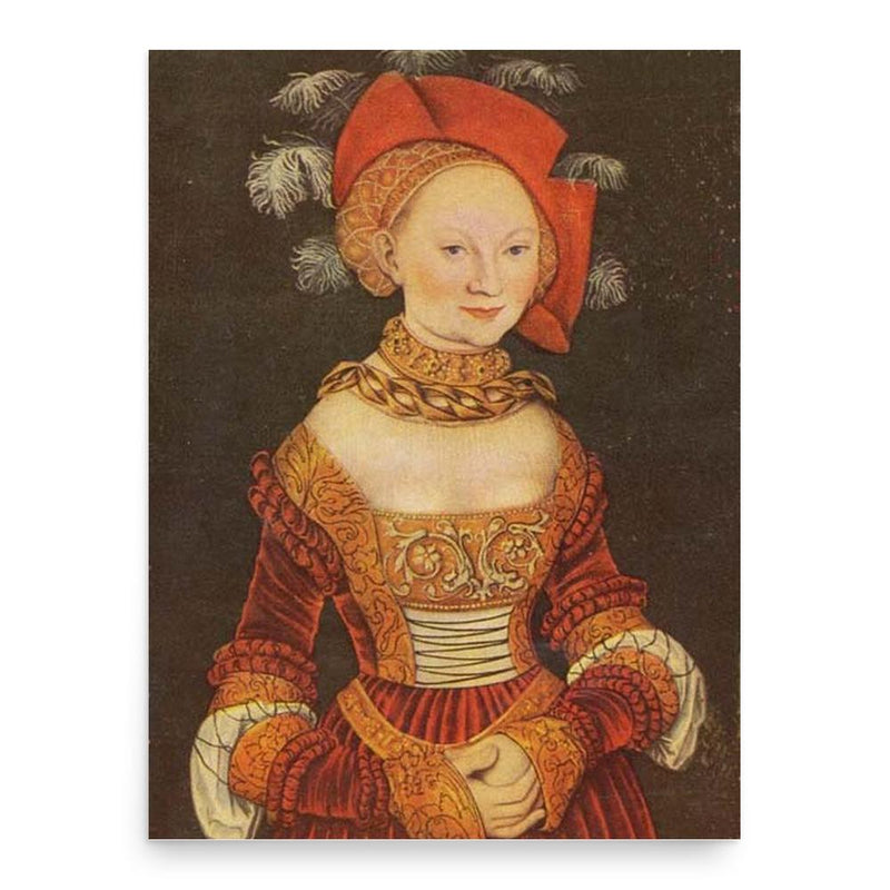 Emilie of Saxony poster print, in size 18x24 inches.