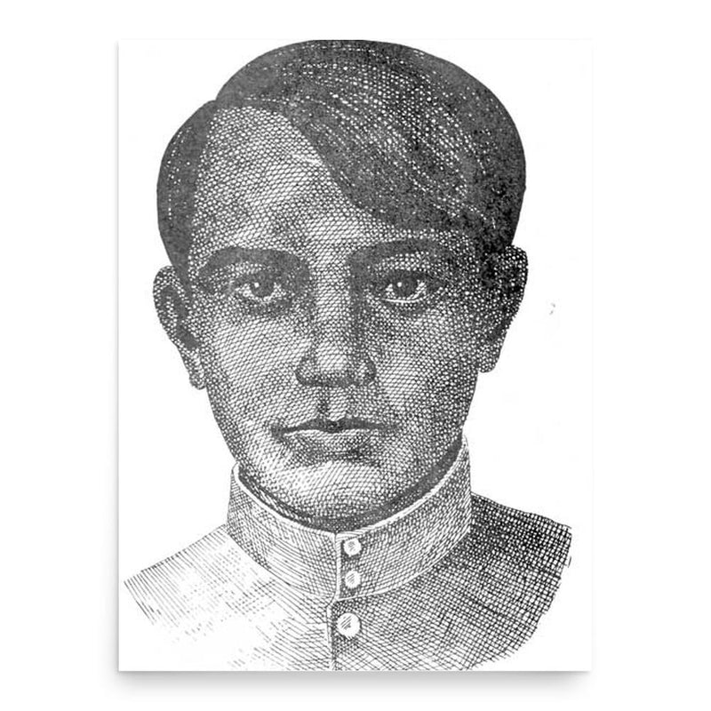 Emilio Jacinto poster print, in size 18x24 inches.