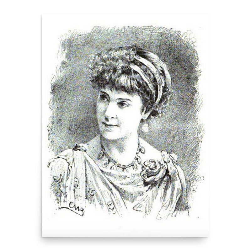 Emily Jane Pfeiffer poster print, in size 18x24 inches.