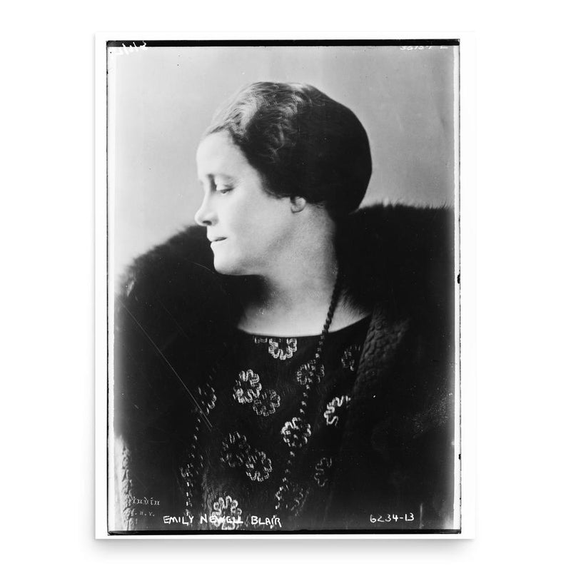 Emily Newell Blair poster print, in size 18x24 inches.