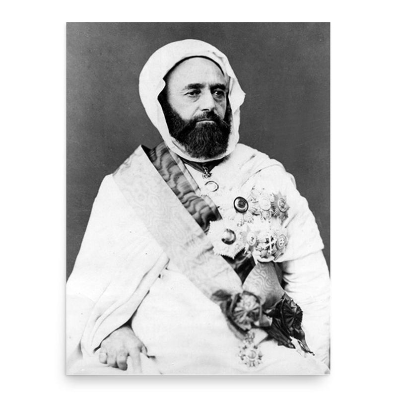 Emir Abdelkader poster print, in size 18x24 inches.