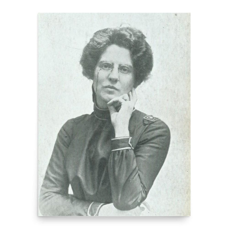 Emma Booth-Tucker poster print, in size 18x24 inches.