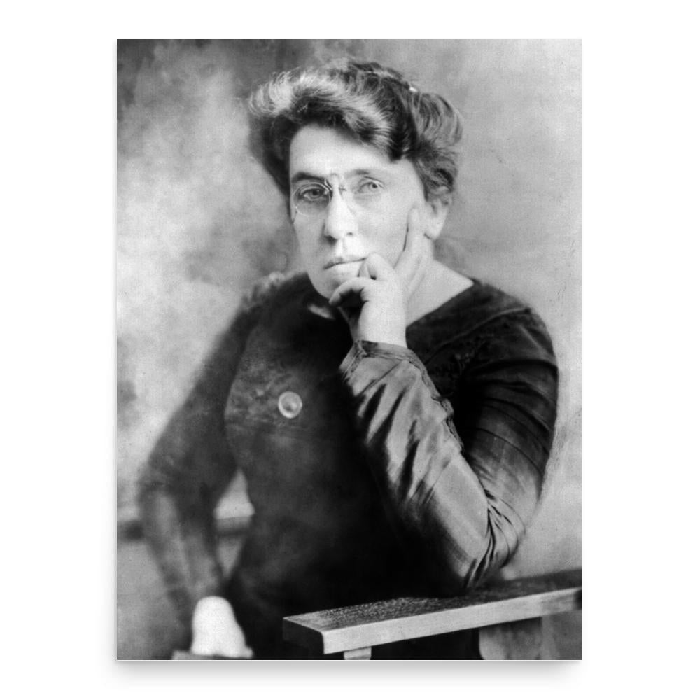Emma Goldman poster print, in size 18x24 inches.