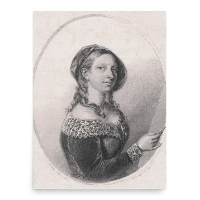 Emma Soyer poster print, in size 18x24 inches.