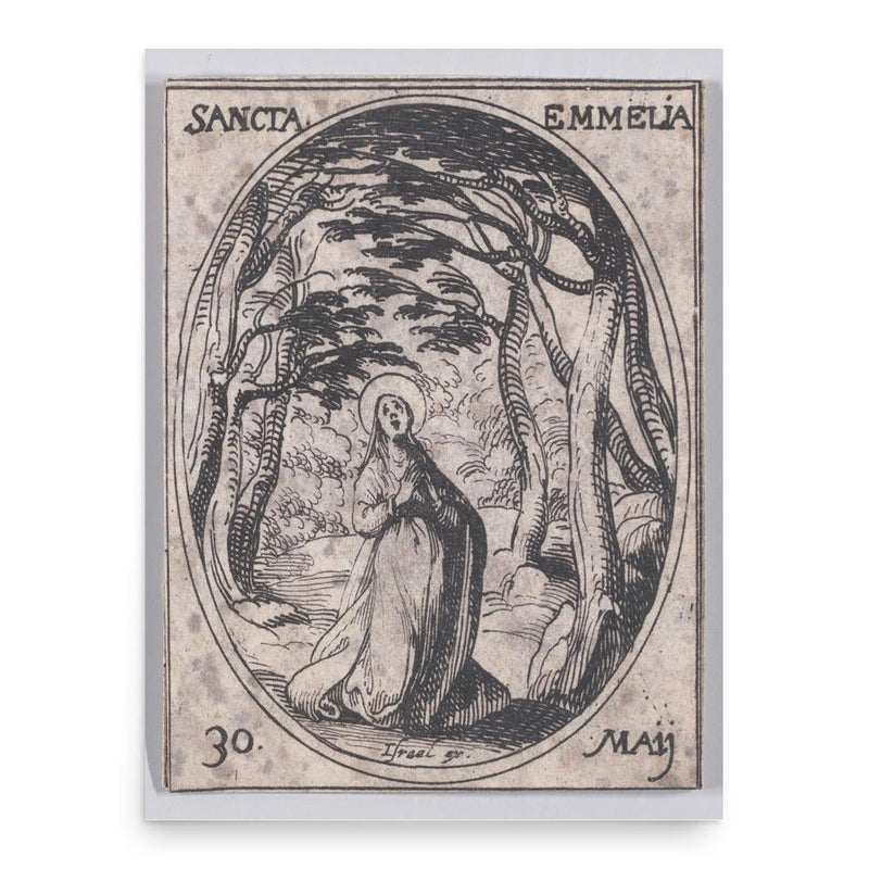 Emmelia of Caesarea poster print, in size 18x24 inches.