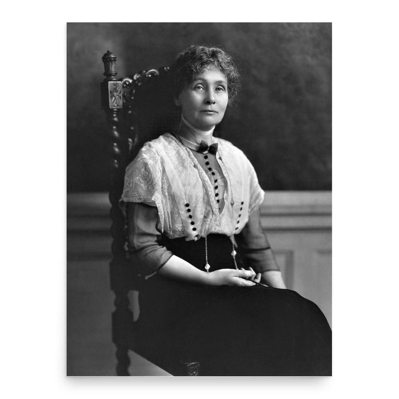 Emmeline Pankhurst poster print, in size 18x24 inches.