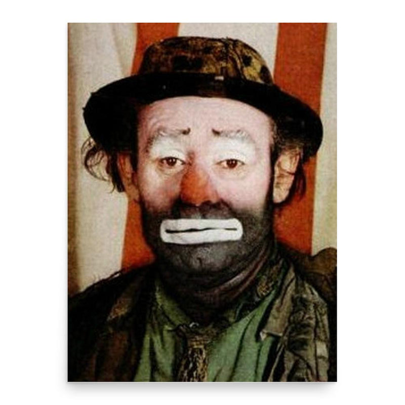 Emmett Kelly poster print, in size 18x24 inches.