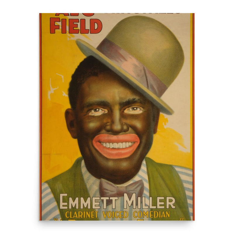 Emmett Miller poster print, in size 18x24 inches.