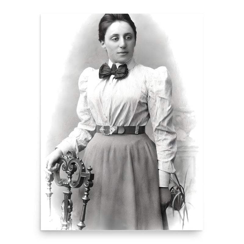 Emmy Noether poster print, in size 18x24 inches.