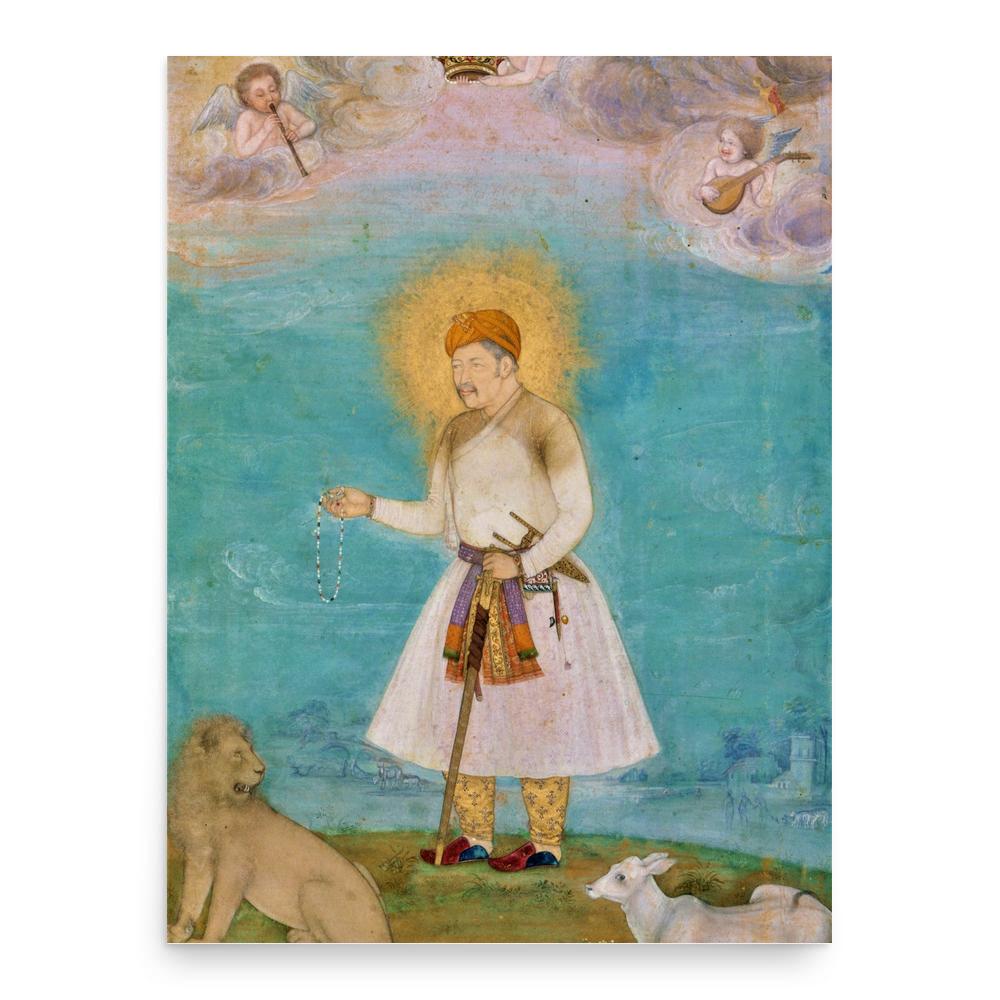 Emperor Akbar the Great poster print, in size 18x24 inches.