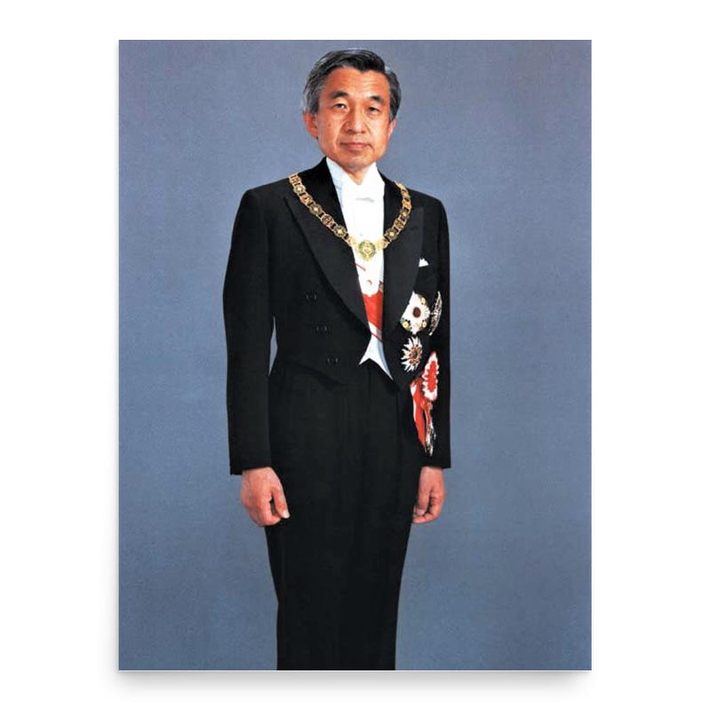 Emperor Akihito poster print, in size 18x24 inches.