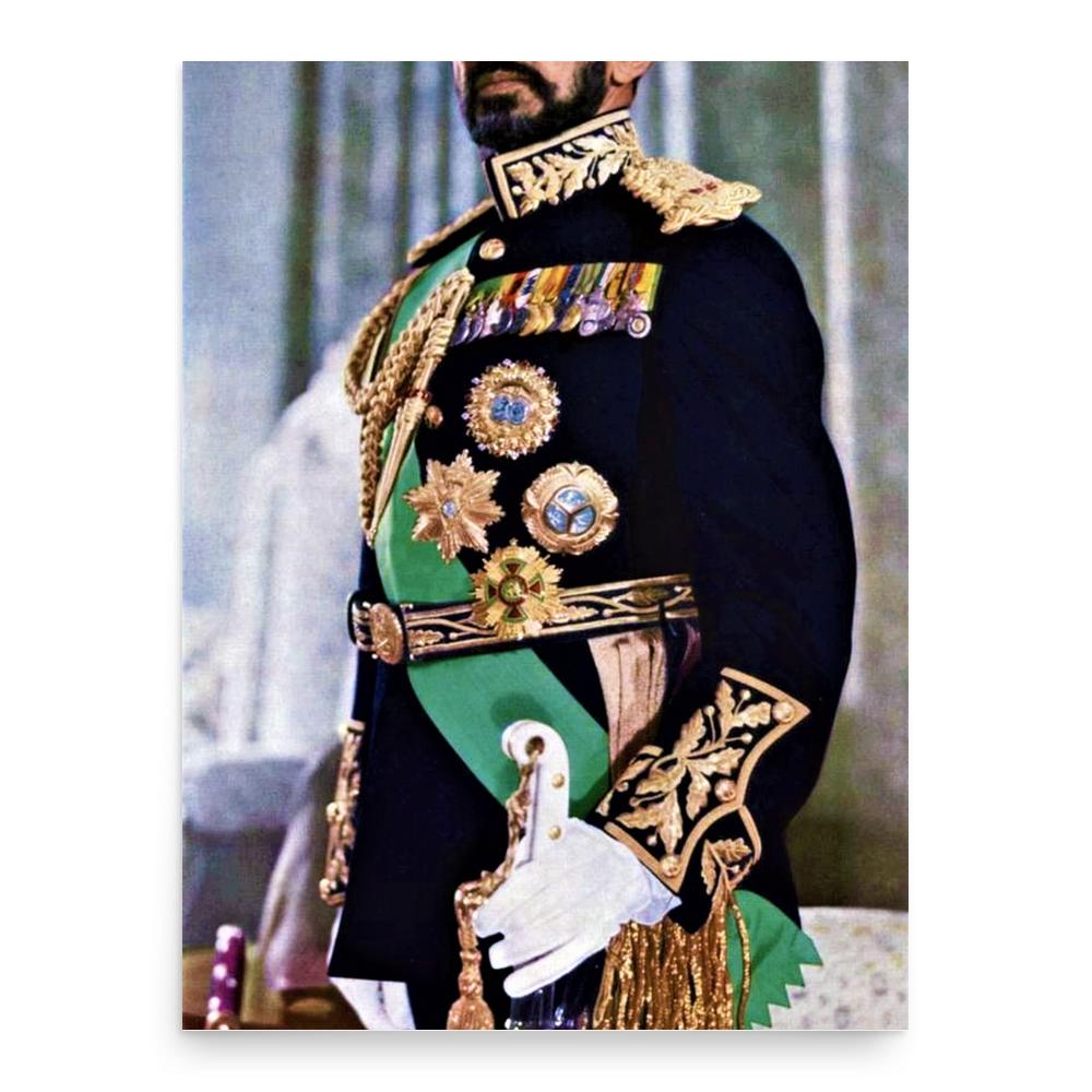 Emperor Haile Selassie poster print, in size 18x24 inches.