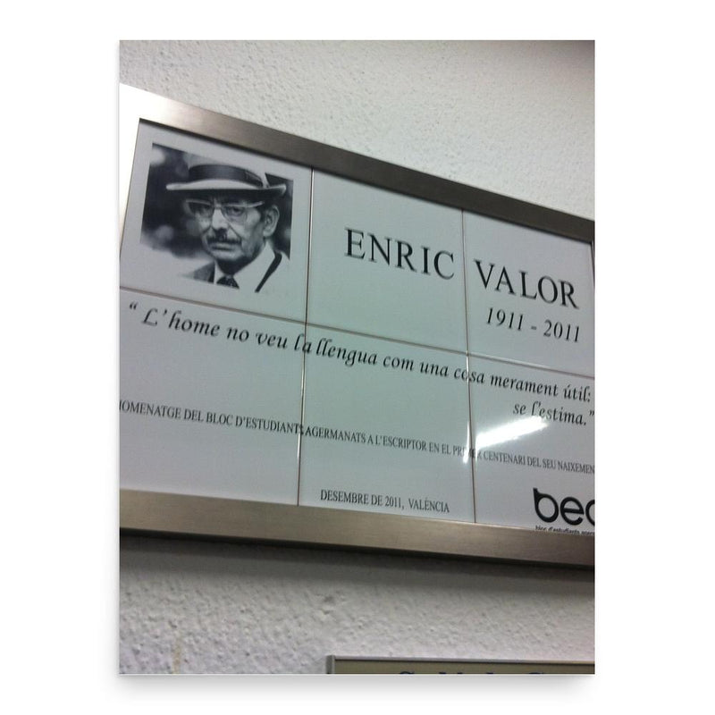 Enric Valor i Vives poster print, in size 18x24 inches.