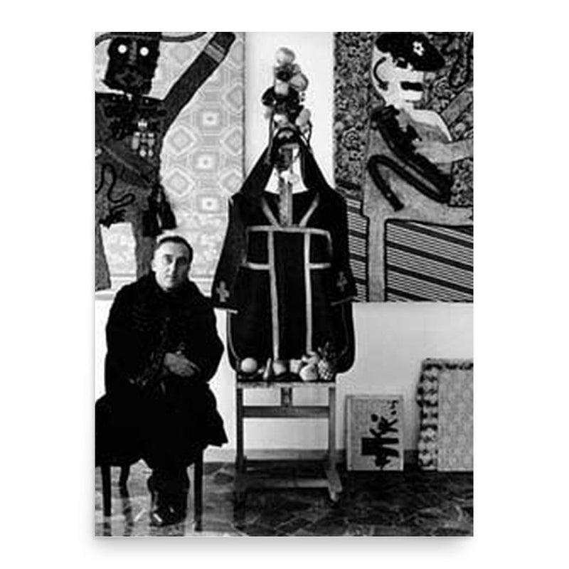 Enrico Baj poster print, in size 18x24 inches.