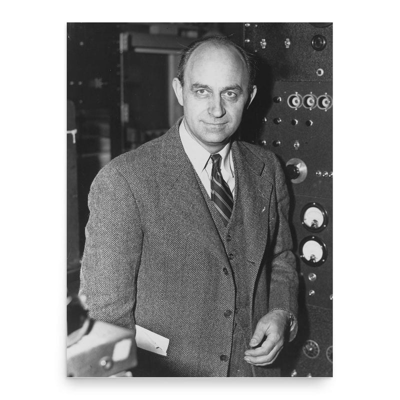 Enrico Fermi poster print, in size 18x24 inches.