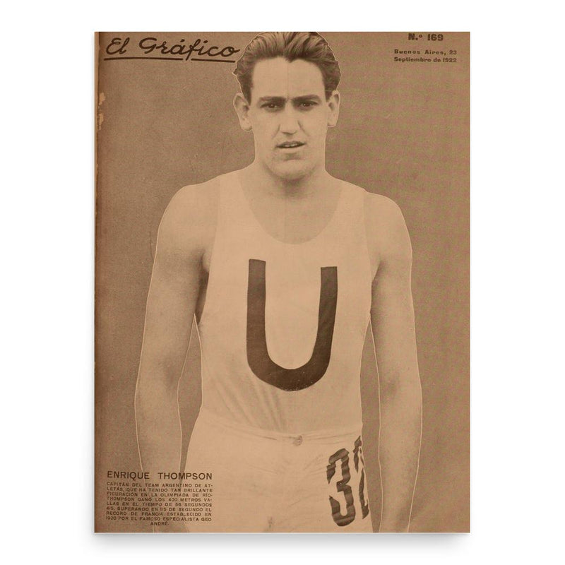 Enrique Thompson poster print, in size 18x24 inches.