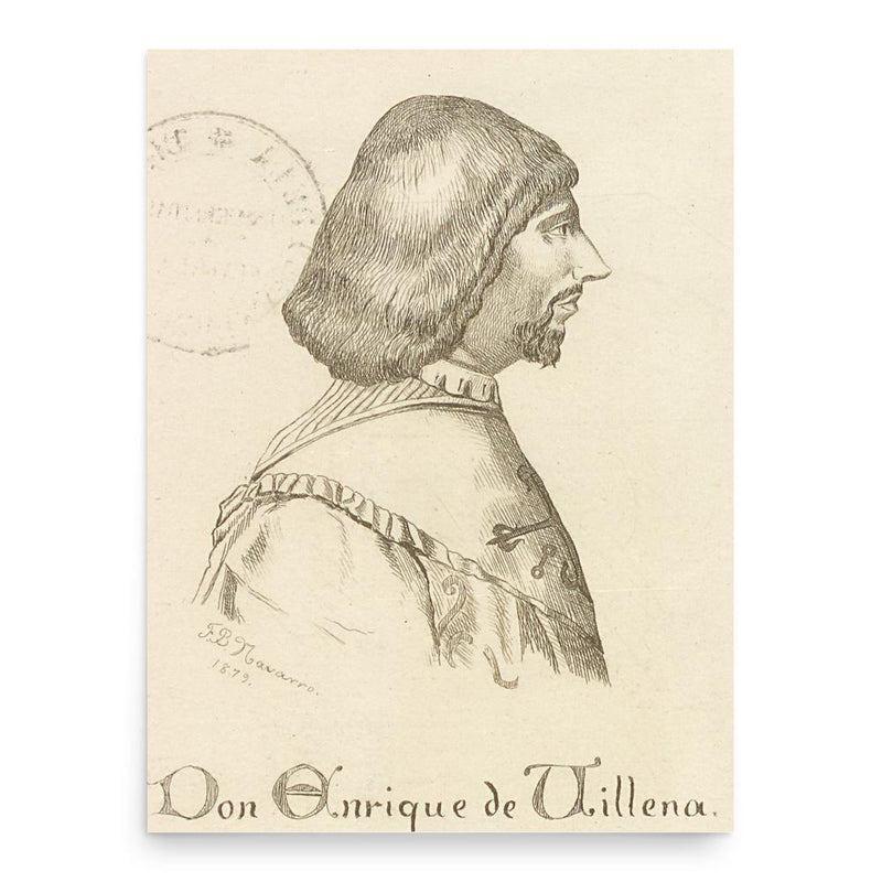 Enrique de Villena poster print, in size 18x24 inches.