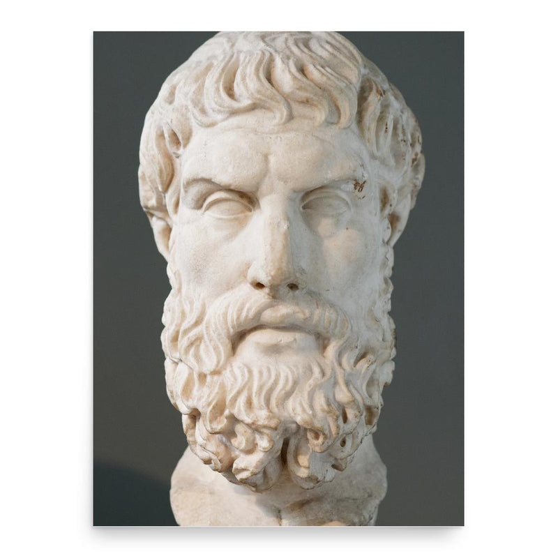 Epicurus poster print, in size 18x24 inches.