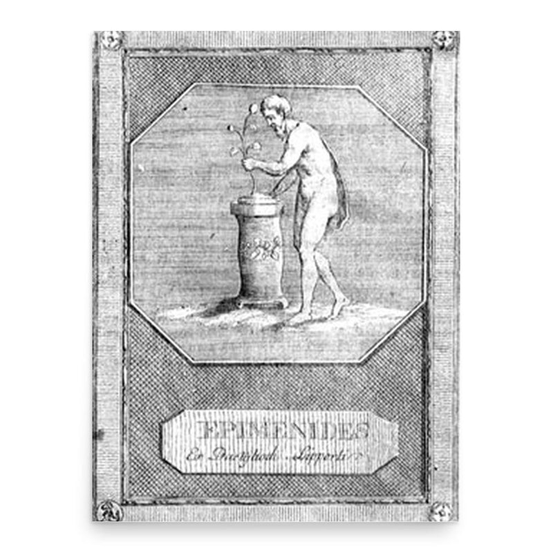 Epimenides poster print, in size 18x24 inches.