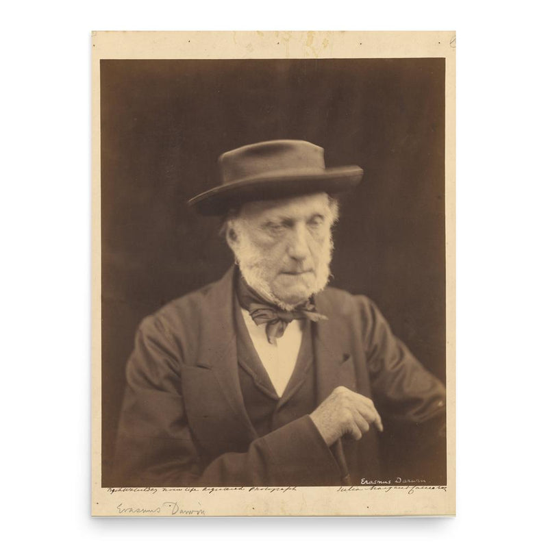 Erasmus Alvey Darwin poster print, in size 18x24 inches.