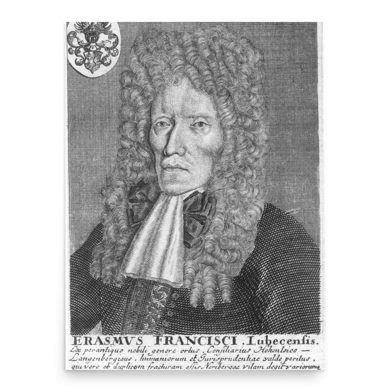 Erasmus Finx poster print, in size 18x24 inches.