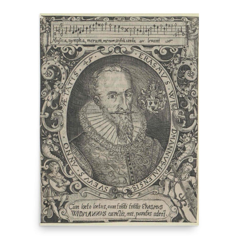 Erasmus Widmann poster print, in size 18x24 inches.