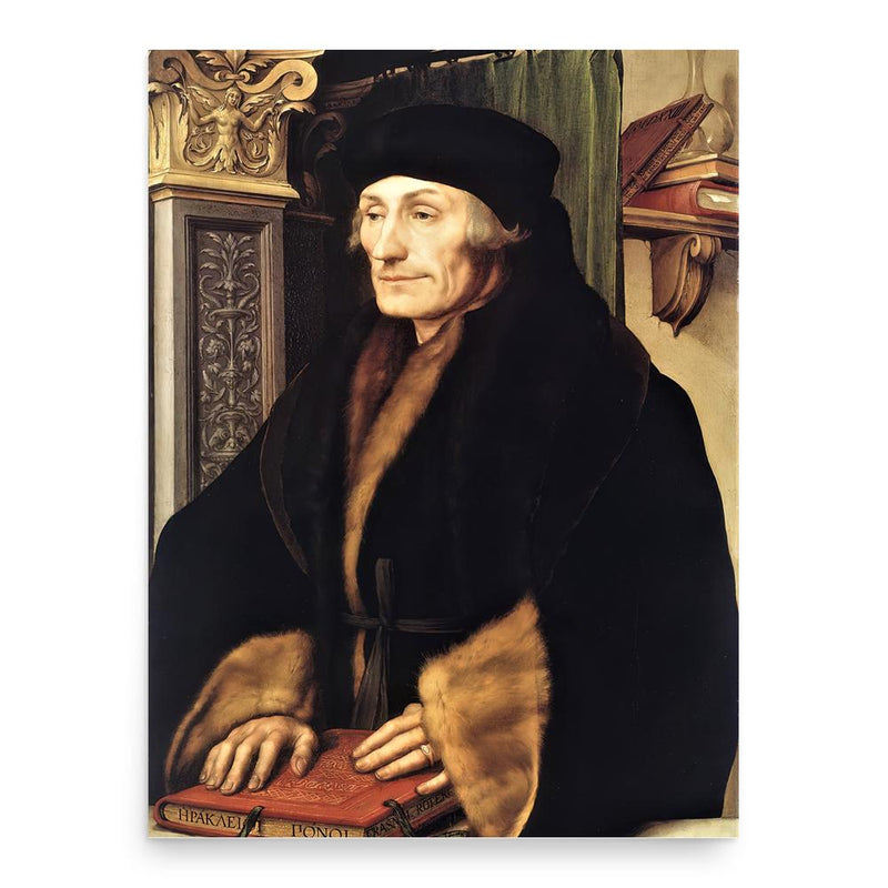 Erasmus of Rotterdam poster print, in size 18x24 inches.