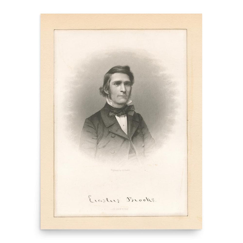 Erastus Brooks poster print, in size 18x24 inches.