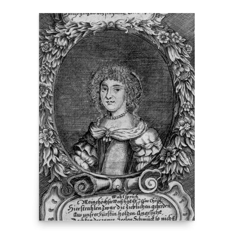 Erdmuthe Dorothea of Saxe-Zeitz poster print, in size 18x24 inches.