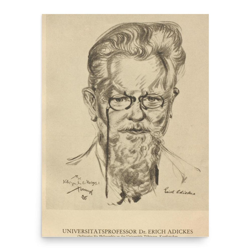 Erich Adickes poster print, in size 18x24 inches.