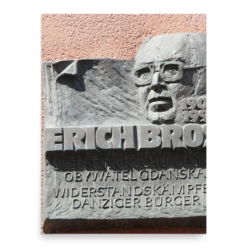 Erich Brost poster print, in size 18x24 inches.