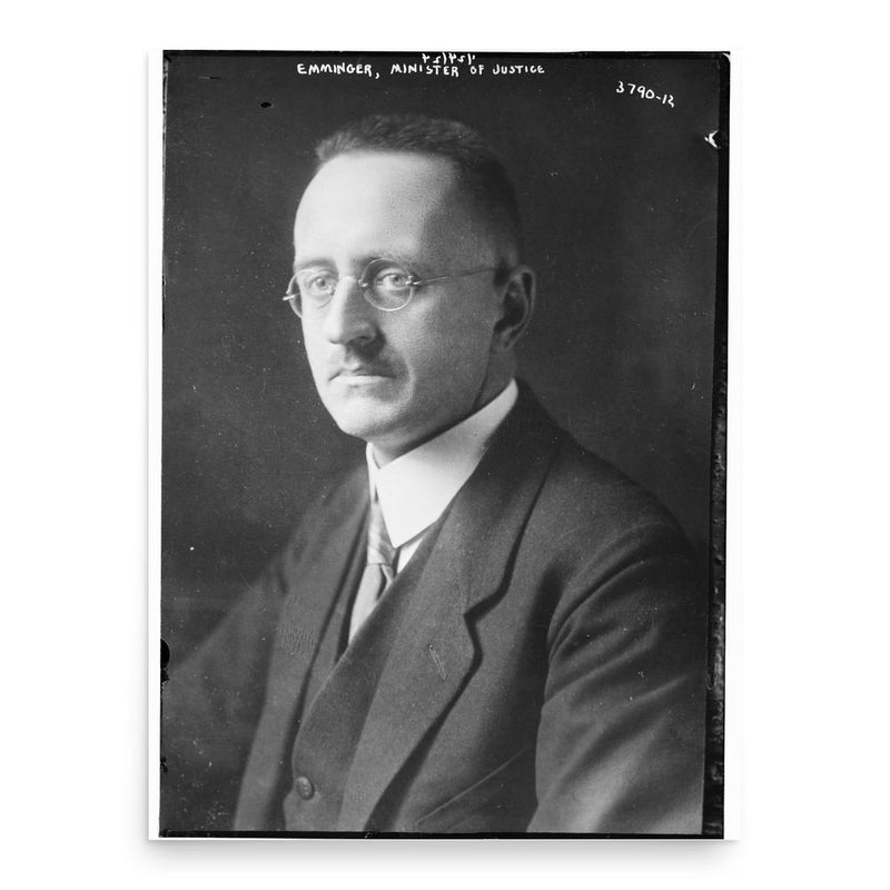 Erich Emminger poster print, in size 18x24 inches.