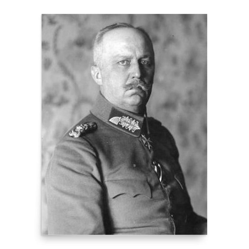 Erich Ludendorff poster print, in size 18x24 inches.
