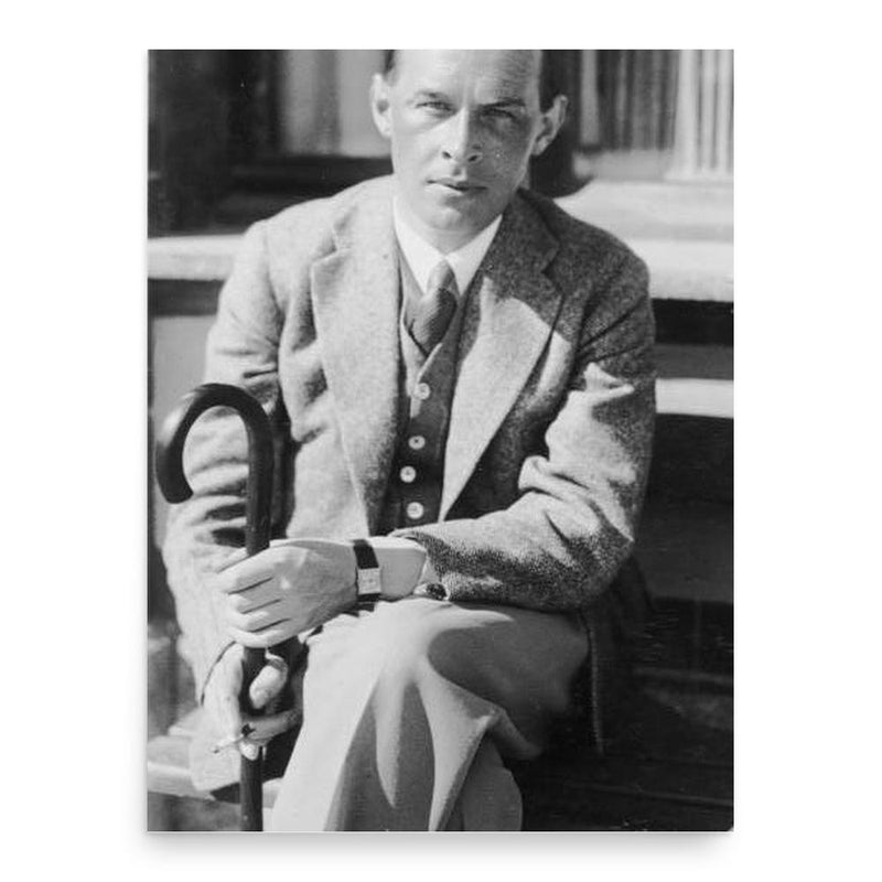 Erich Maria Remarque poster print, in size 18x24 inches.