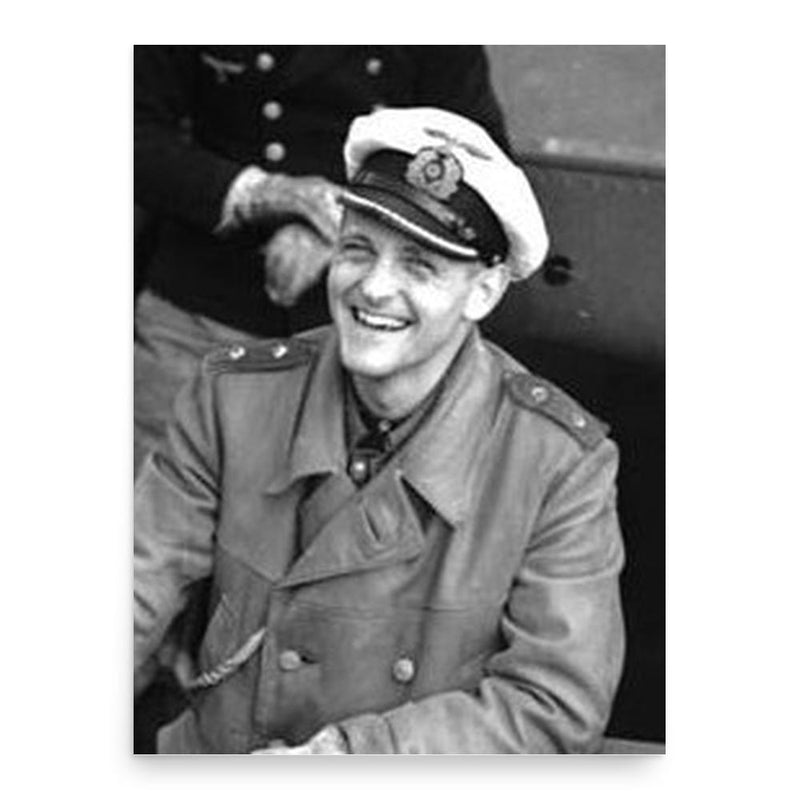 Erich Topp poster print, in size 18x24 inches.