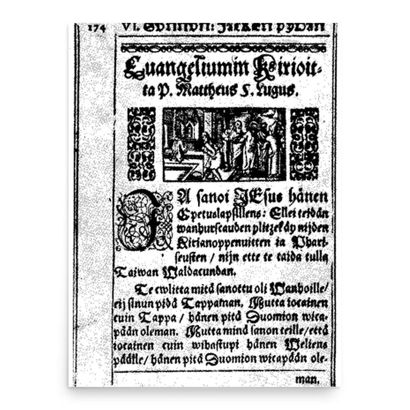 Ericus Erici Sorolainen poster print, in size 18x24 inches.