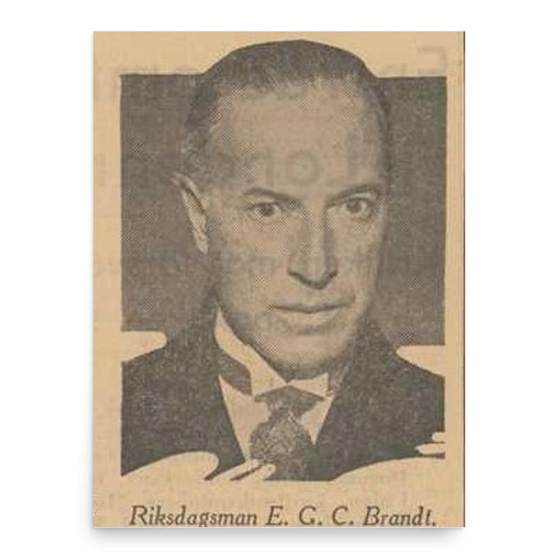 Erik Gottfrid Christian Brandt poster print, in size 18x24 inches.