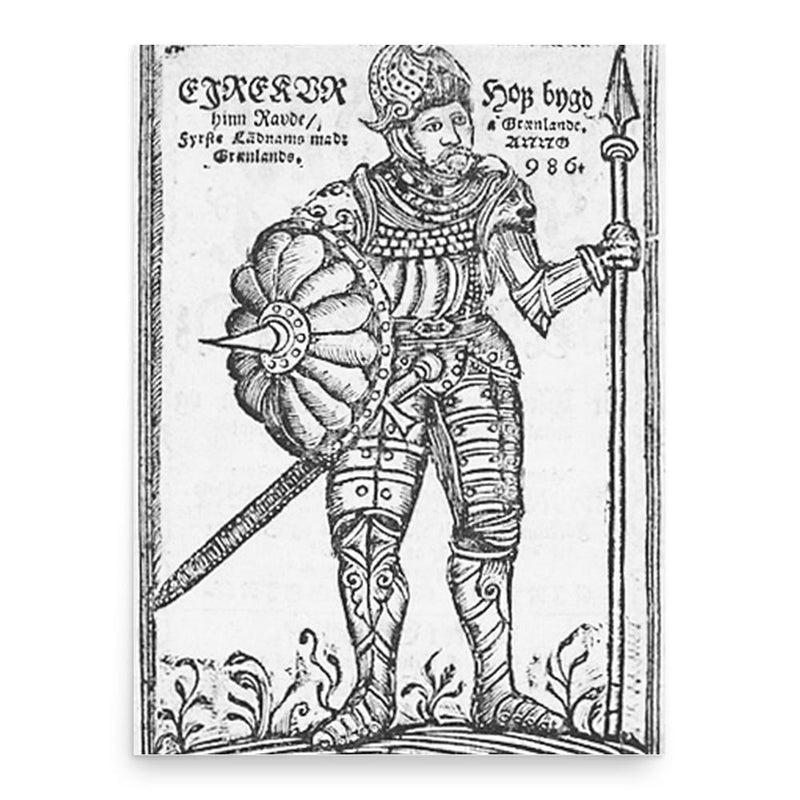Erik the Red poster print, in size 18x24 inches.