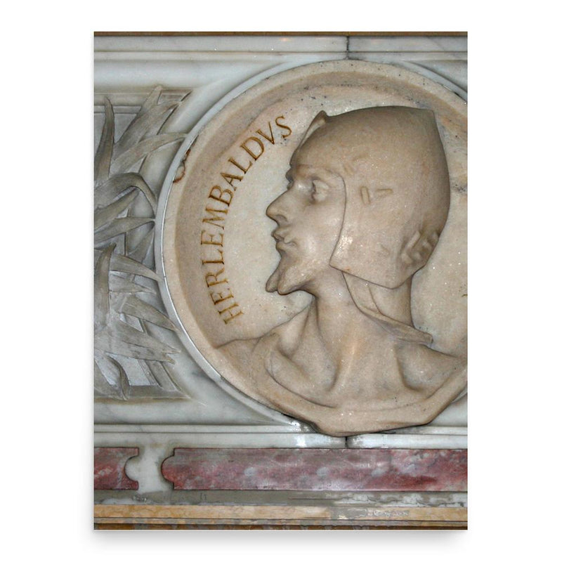 Erlembald poster print, in size 18x24 inches.