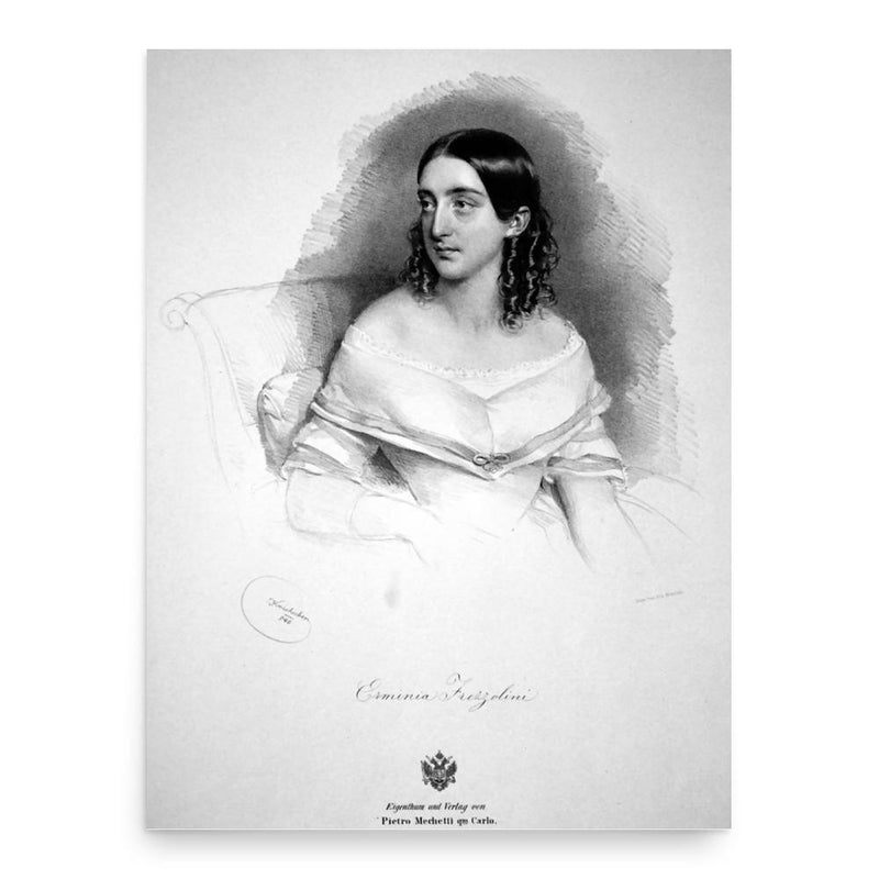 Erminia Frezzolini poster print, in size 18x24 inches.