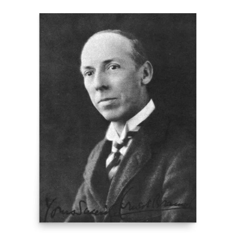 Ernest Bramah poster print, in size 18x24 inches.