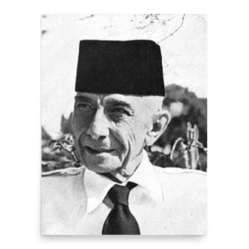 Ernest Douwes Dekker poster print, in size 18x24 inches.