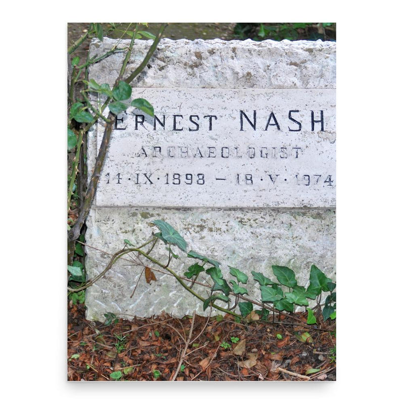 Ernest Nash poster print, in size 18x24 inches.