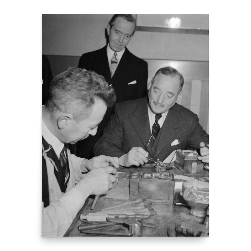 Ernest Oppenheimer poster print, in size 18x24 inches.