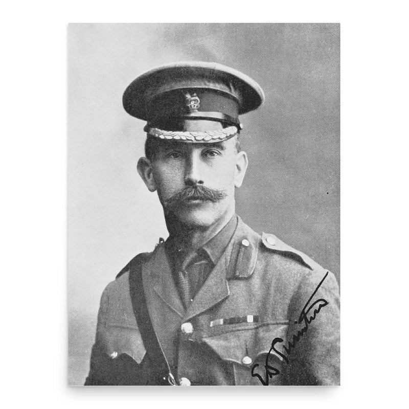 Ernest Swinton poster print, in size 18x24 inches.